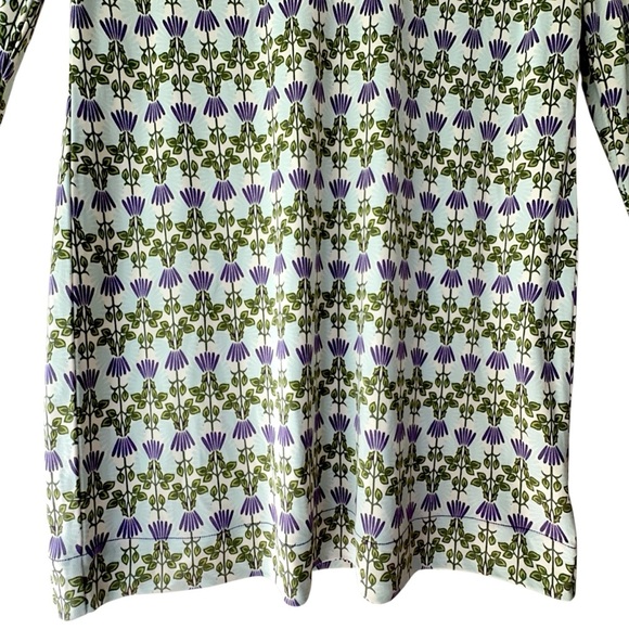 TORY BURCH | NWOT EMBELLISHED SILK FLORAL TUNIC BEADED JEWEL NECKLINE | SMALL - Picture 9 of 15